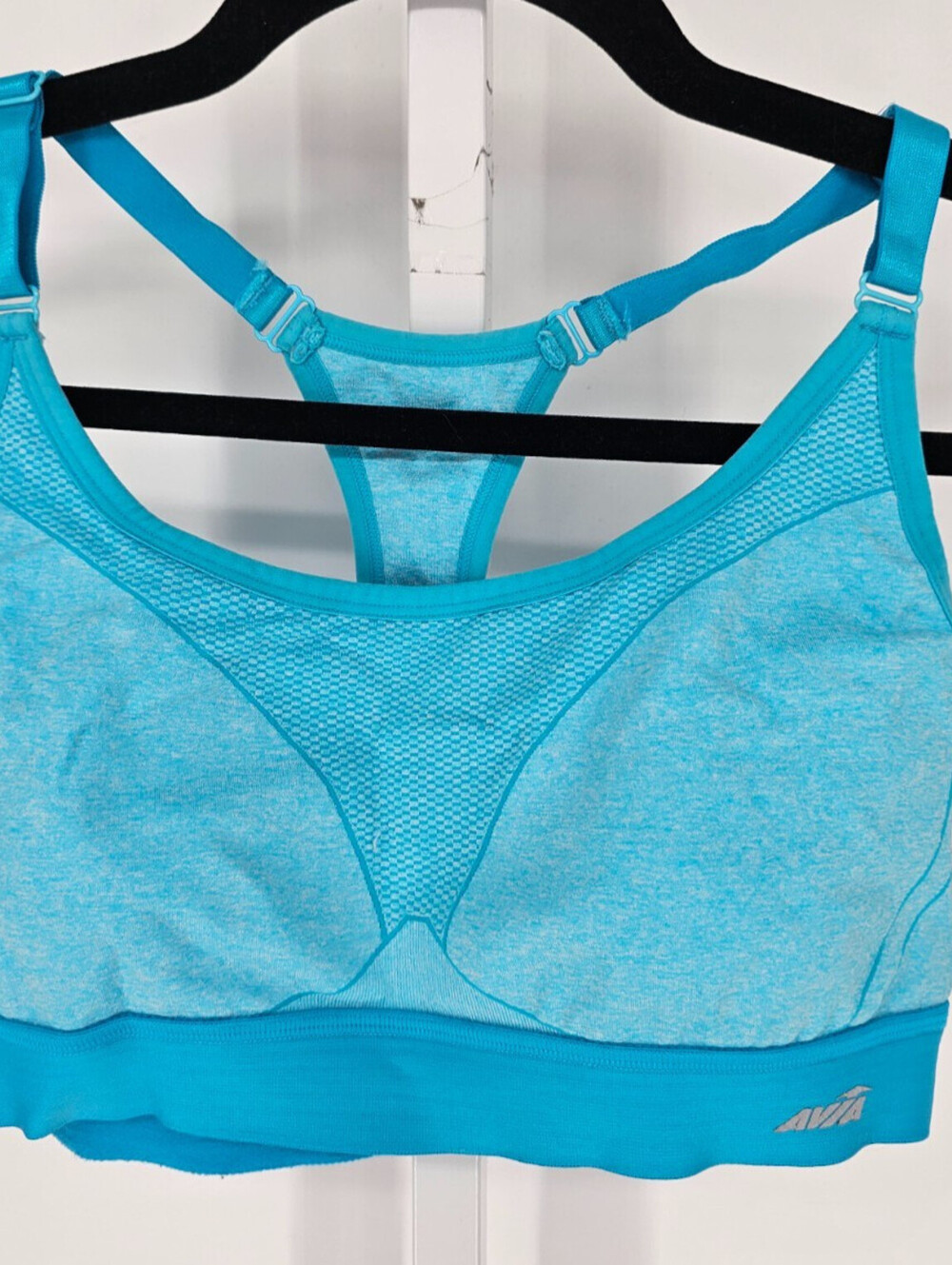 Avia Womens Sz L Racerback Sports Bra Bright Electric Blue